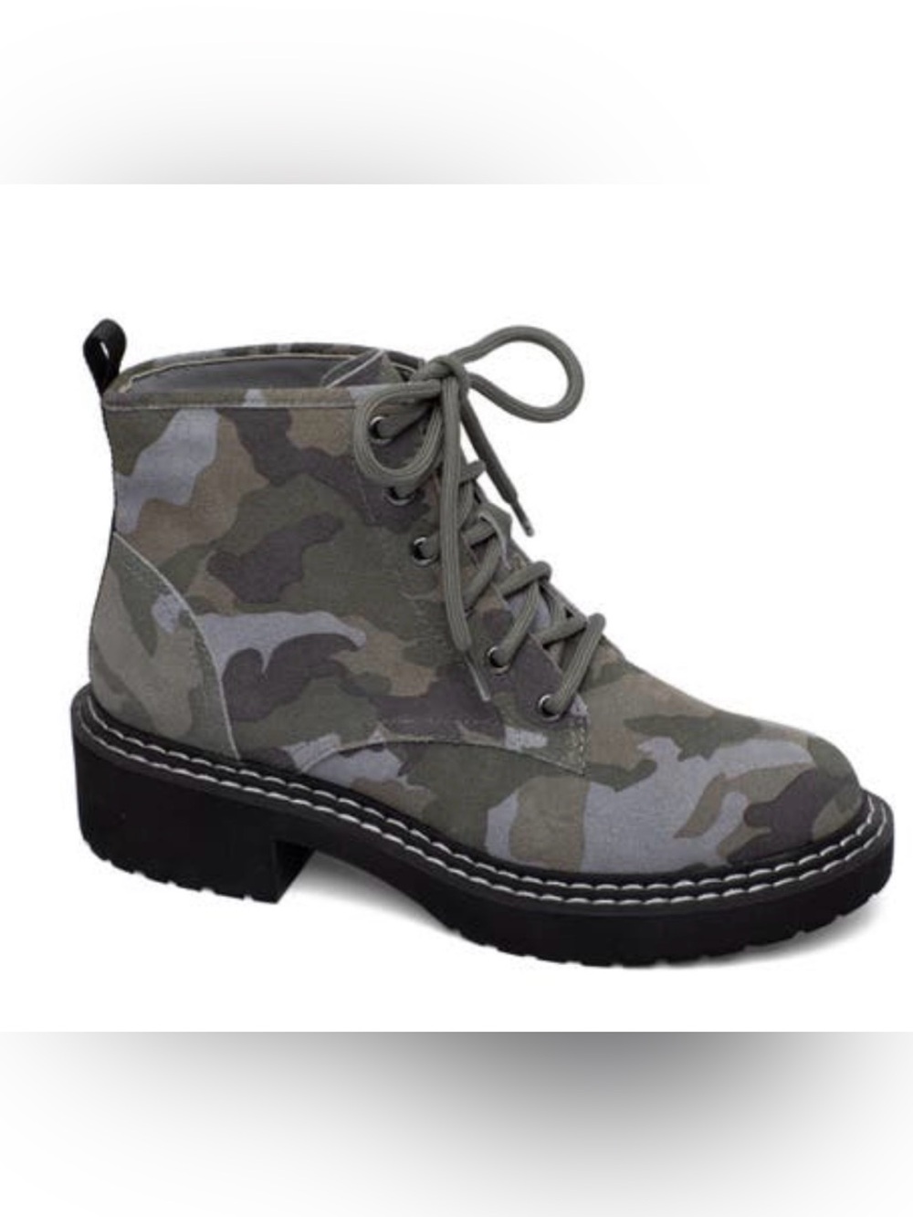 Linea Paola Women’s Camo Lace-Up Platform Ankle Combat Boots Size 8.5M